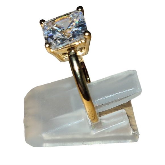 Nataliya V Colliste Crystal Gold Tone Statement Ring, Vintage Designer Ring L4 - Picture 2 of 4